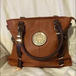 Medium to large brown tote
